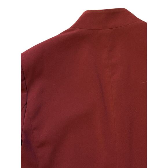 Banana Republic Factory Cutaway Blazer Burgundy Size 2 - Picture 6 of 8